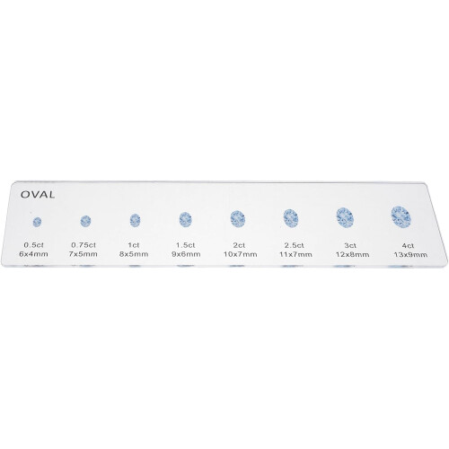 Ring Diamond Comparison Ruler for Cubic Zirconia Shape Selector Diamond Measuring Template
