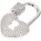 Fermoir de collier en forme de cœur, accessoire DIY, or blanc K, fermoir multifonctionnel 1