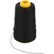 Rollo de hilo de coser negro de 300 m para costura a mano, reparación de cuero, muebles, bolsos y encuadernación.
