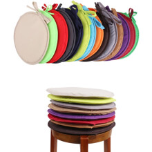 Sitzkissen mit Schaumstoffpolster und Gurten, 38 cm Durchmesser, grünes Polyester, für Büro, Esszimmer, Auto, Mehrzweckstuhlkissen