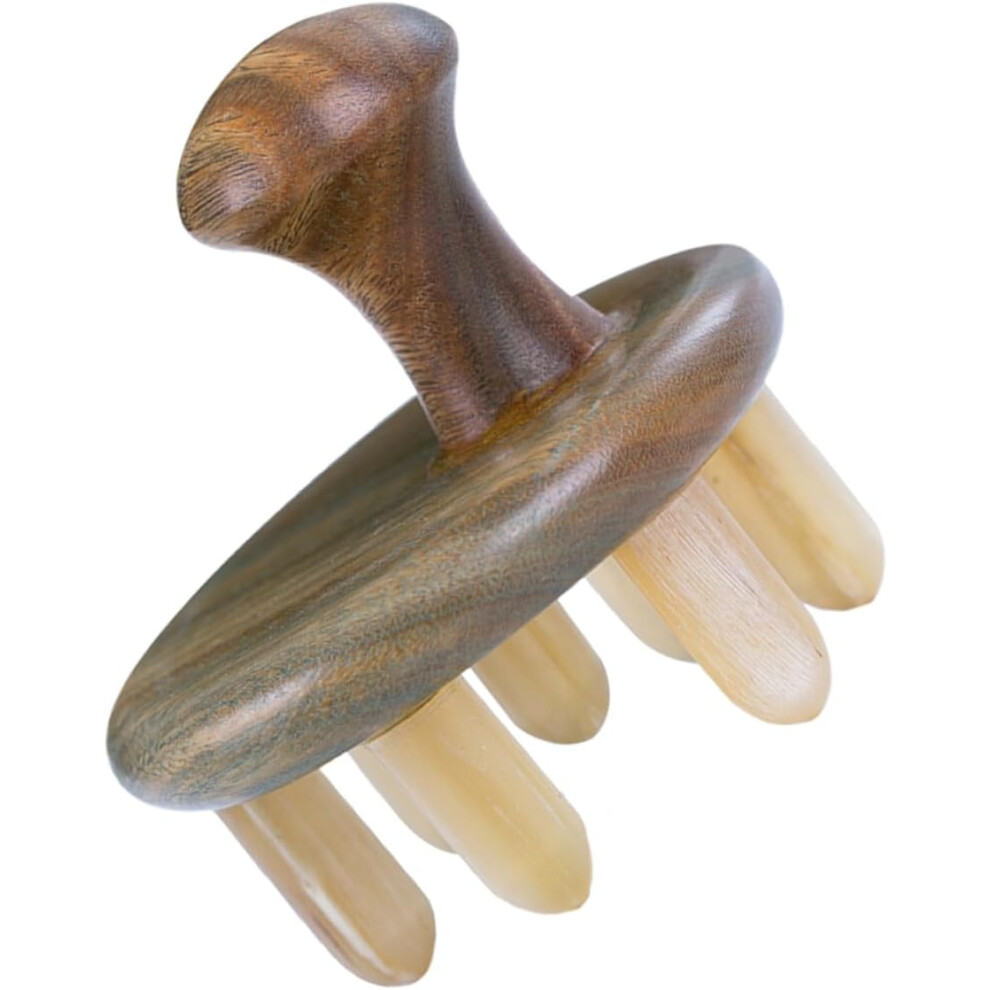 Hkhbjs Light/Brown Horn Massage Comb Wooden Scalp Massager For Hair Growth Hair Massager Scalp Tool