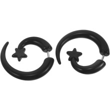 Acryl-Spiral-Ohrstecker für Herren, Retro-Unisex, leichte Stecker für Partys und Alltag, Schwarz, Einzelstück