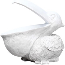 Schlüsselhalter in Tukan-Figurform aus Kunstharz, stilvoller dekorativer weißer Schlüsselhalter