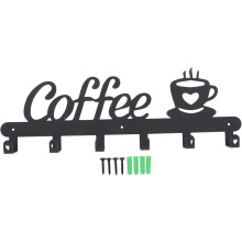 Set Kaffeetassenhalter aus Metall, Kaffeetassen-Espressotassen-Organizer, dekorative Haken, Metalltasse