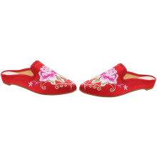 Pantuflas bordadas de estilo étnico para mujer, ligeras, modernas e informales.