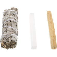 Aroma Natural Incense Purification Bundles with Sage Wood Gypsum Calming Effects Cleansing