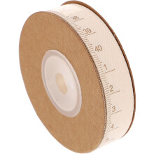 10 m Baumwoll-Geschenkband mit Skala 0-40, 1,5 cm breit, ideal für DIY-Bastelarbeiten, Dekorationen für Schachteln und Blumen.