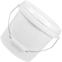 Seau à peinture manuel en ABS blanc de 1,75 gallon avec couvercle, récipient de mélange et de stockage multifonctionnel de 8 litres