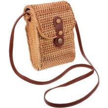 Geflochtene Rattan-Tasche, Schultertasche für Damen, lässig, Crossbody, Reise, Strand, Urlaub, Sommer, Picknick, Outdoor