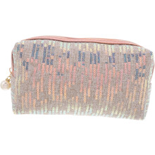 Pailletten-Kosmetiktasche für Damen, süßer Glitzer-Make-up-Organizer, tragbare Kulturtasche