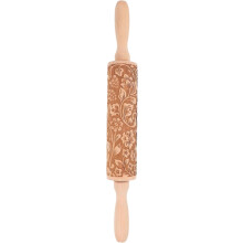 Embossing Rolling Pin for Pie Crust Dough Rolling Pin Multi Functional Beech Wood Cylindrical