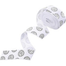 22 mm breite, weiße, bedruckte Polyesterbandrolle für DIY-Bastelarbeiten wie Schleifenherstellung und Geschenkband