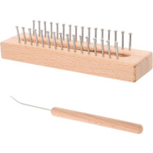 Strickrahmen-Set aus Holz für DIY-Wollwebprojekte mit Häkelnadel