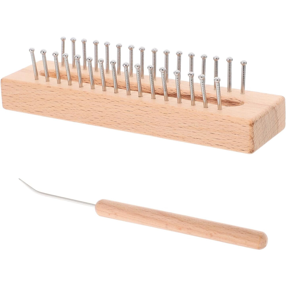 Hkhbjs Unisex Wooden Knitting Loom Scarf Loom Set For Diy Woolen Weaving With Crochet Hook