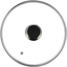 Coperchio in vetro temperato da 30 cm con bordo in silicone, coperchio di ricambio rotondo a cupola per pentola.
