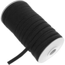 Schwarzes, 0,8 cm breites, dehnbares Nähband (91 Meter Rolle) zum Nähen von Kleidung, z. B. für Träger und Röcke.