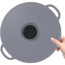 Couvercle de casserole en silicone, facile Ă nettoyer, pour la cuisine. Usage domestique.