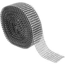 Nastro adesivo con strass, 8 file di passamaneria argentata scintillante, striscia per lavori creativi ritagliabile da 4 cm x 9 m.