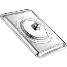 Edelstahl-Topfdeckel, robustes Küchengeschirr, spritzfreier Griff, hält Speisen warm