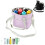 (Purple) Bottle Carrier Bag Four Bottle Capacity Front Pocket Adjustable Shoulder Strap 1