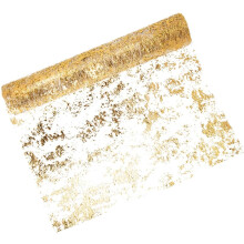 Goldener Tischläufer aus Polyester für Hotel und Restaurant, praktisch und schlicht-elegant