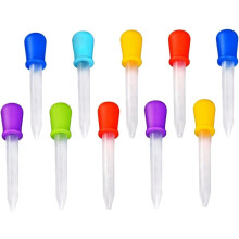 Lot de 10 pipettes compte-gouttes en silicone pour moules en silicone, fournitures scolaires et domestiques