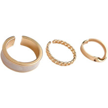 3er-Set verstellbare Bandringe, schlichte Fingerringe für den Zeigefinger, Schmuck für den Alltag und Freizeit.