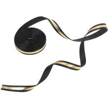 2024 DIY polyester innpakningsbånd med varmstempling av gulltrykk, 1 cm bred x 9 m rull