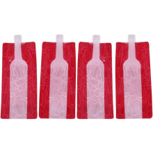 Lot de 4 sacs à vin pliables en plastique, étanches, pour le camping