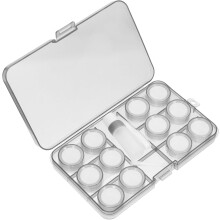 6er-Set Aufbewahrungsboxen für runde Kontaktlinsen, blau-grau, tragbar, dekorativ, ideal für Reisen