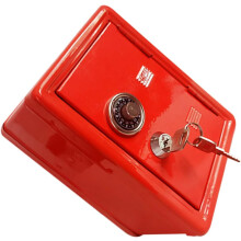 Mini-Metall-Spardose, rot, kompakter Münzbehälter