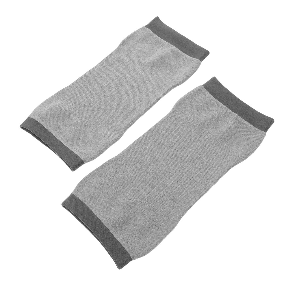 Hkhbjs Thermal Knee Warmers With Cashmere Blend Short Lightweight Compression Knee Sleeves Grey