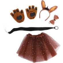 Kostým osla, ľahký halloween, zvieracie uši, chvost, motýlik, tylová sukňa, cosplay oblečenie
