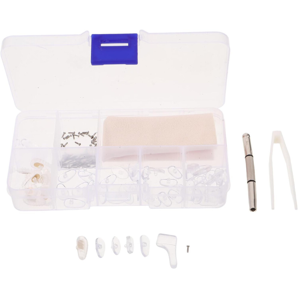 Hkhbjs Eyeglasses Repair Parts Soft Silicone Nose Pads Replacement Kit Air Chamber Design Non-Slip Comfortable