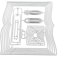 Juego de troqueles de corte de acero al carbono para manualidades y moldes de repujado.