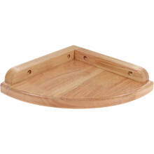 7 Zoll (18 cm) hohes, wandmontiertes Eckregal in Fächerform aus Eichenholz, wasserfest, sicher in der Anwendung, kreatives Design