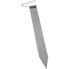 Stropdas met strasssteentjes voor feestjes, stijlvolle stropdas van mesh voor dames, uniek accessoire met strasssteentjes