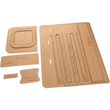 DIY-Ledertaschen-Set, Nähvorlagen für handgefertigte Aktentaschen, Lederhandwerksmuster für Herren