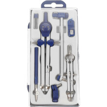 Tekengereedschappen Passer Set met Zinklegering en ABS Handgreep, 7-delige Blauwe Precisie Tekenset
