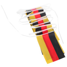 Girlande mit deutscher Flagge und 25 Polyester-Minifähnchen für Heim- und Partydekorationen