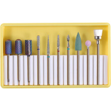 Broca de manicura con cabezal de pulido cerámico para uñas de gel. Herramientas para decoración de uñas para principiantes y profesionales.