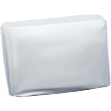 Housse extérieure pour climatiseur, en tissu polyester imperméable, couleur argent.