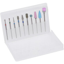Schleifkopf-Set aus Wolframstahl für Nagelfräser, inklusive Nagelhautreinigungs-Fräsern aus Legierung für Maniküre und Nagelfeilen