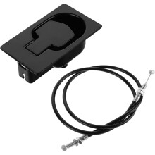 Ersatzgriff für Relaxsessel aus Aluminiumlegierung, schwarz, mit robuster, verstärkter Konstruktion, praktisch und universell einsetzbar.