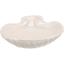 Schmuckschale aus Muscheln, Keramik-Schmuckschale, Schmuckhalter aus Muscheln für Nachttisch, Badezimmer, Küchentisch