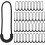 40pcs Semicircle Zipper Pull Heads Replacement Kit Black Zipper Accessories 1
