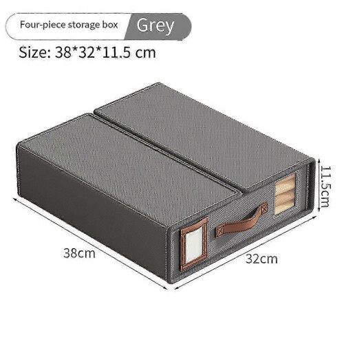 Foldable Breathable Moisture-Proof Storage Box Leather Handle for Storage Bed Organizer Box Bed Sheet Box 2pc 2