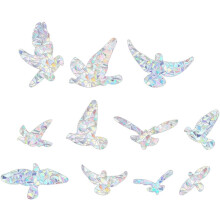 Autocollants de fenêtre en PVC blanc pour la protection contre les collisions d'oiseaux, motif Prisma