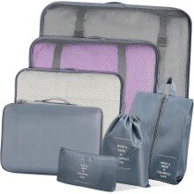 Komplettes Koffer-Organizer-Set, Reiseetui, Gepäckorganizer-Taschen, Packwürfel, Aufbewahrung für Toilettenartikel, Kosmetiktaschen