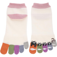 Baumwollsocken mit fünf Zehen für Damen, leichte, atmungsaktive Laufsocken, Zehen getrennt für Yoga und Fitnessstudio